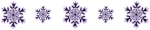 Line of small snowflakes
