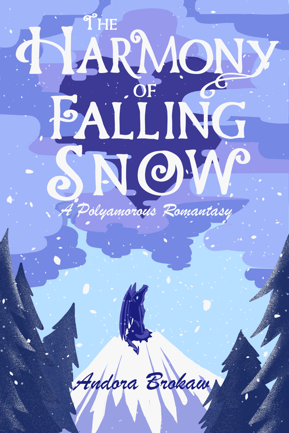 The Harmony of Falling Snow cover, featuring a dragon on a mountaintop looking up into falling snow